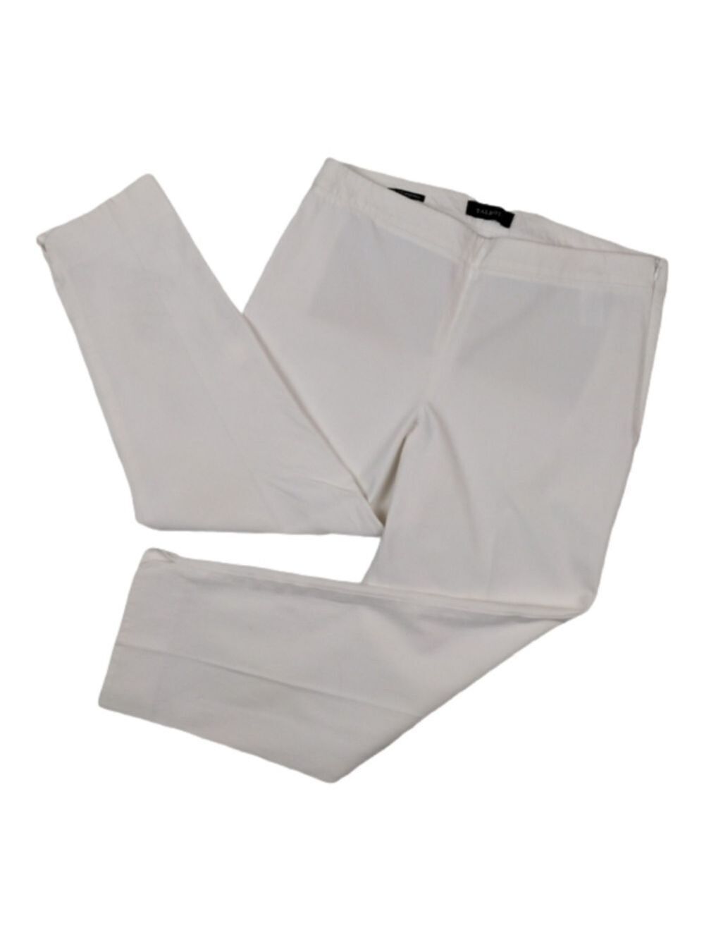 Talbots Chatham Ankle Petite White High Rise Straight Leg Casual Pants